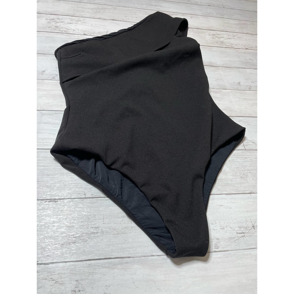 Haight women’s Maria Crepe Off The Shoulder One Piece Swimsuit bathingsuit black - Picture 6 of 12